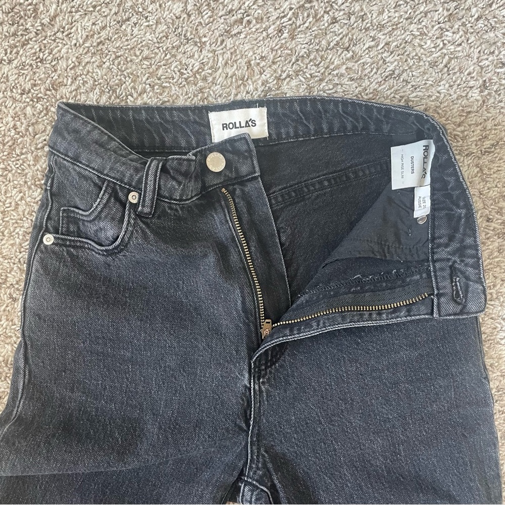 Rolla's Dusters High Rise Jeans in Black - Picture 3 of 8
